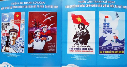 Khai mạc triển lãm tranh cổ động "Biên giới và biển đảo Việt Nam"  - ảnh 1